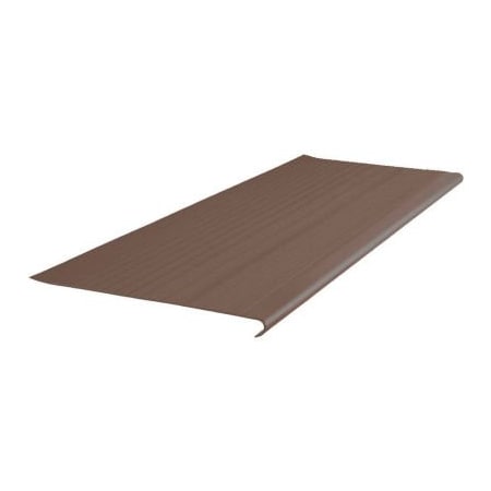 Roppe Vinyl Ribbed Stair Tread Round Nose 12.5in x 36in Light Brown 36192P147
